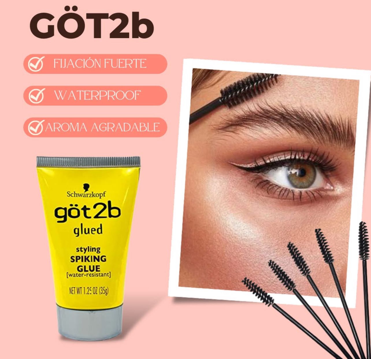 GOT2B BROW GEL VIRAL + OBSEQUIO CEPILLO CEJAS
